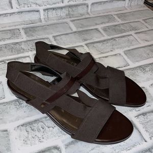 Stuart Weitzman Brown Teelastic Sandals